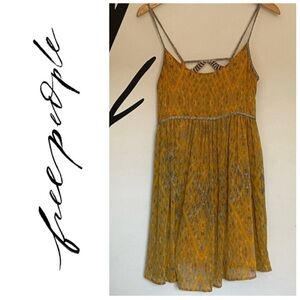 Free People boho flowy multi coloured babydoll dress